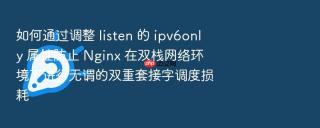 如何通过调整 listen 的 ipv6only 属性防止 Nginx 在双栈网络环境下进行无谓的双重套接字调度损耗