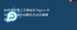 如何借助第三方模块在 Nginx 中实现对后端的动静态主动式健康检查