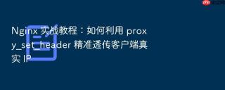 Nginx 实战教程：如何利用 proxy_set_header 精准透传客户端真实 IP