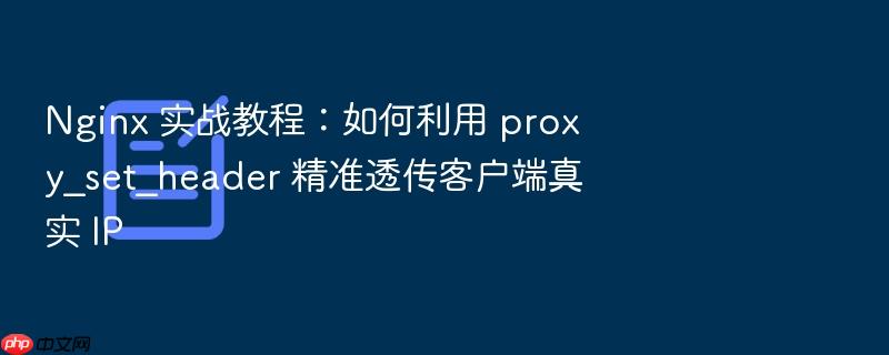 nginx 实战教程:如何利用 proxy_set_header 精准透传客户端真实 ip