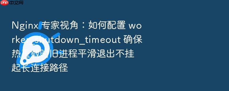 nginx 专家视角:如何配置 worker_shutdown_timeout 确保热重载时旧进程平滑退出不挂起长连接路径