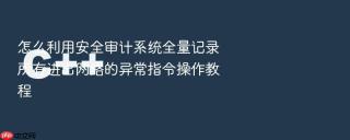 怎么利用安全审计系统全量记录所有进出网络的异常指令操作教程
