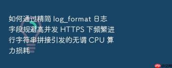 如何通过精简 log_format 日志字段规避高并发 HTTPS 下频繁进行字符串拼接引发的无谓 CPU 算力损耗
