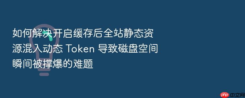 如何解决开启缓存后全站静态资源混入动态 token 导致磁盘空间瞬间被撑爆的难题