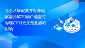 怎么从底层高并发源码层面拆解不同io模型对物理cpu分支预测器的影响