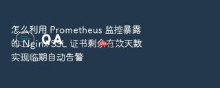 怎么利用 prometheus 监控暴露的 nginx ssl 证书剩余有效天数实现临期自动告警
