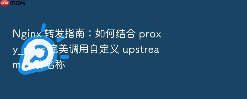 nginx 转发指南:如何结合 proxy_pass 完美调用自定义 upstream 集群名称