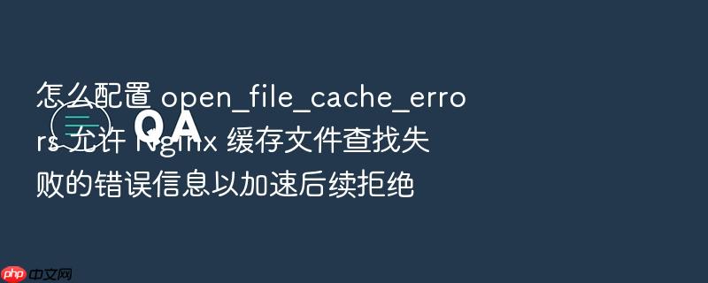 怎么配置 open_file_cache_errors 允许 nginx 缓存文件查找失败的错误信息以加速后续拒绝