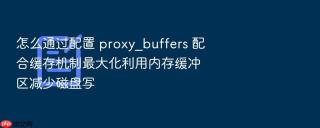 怎么通过配置 proxy_buffers 配合缓存机制最大化利用内存缓冲区减少磁盘写