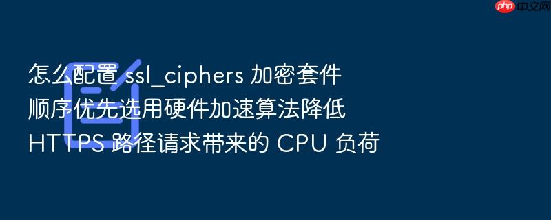 怎么配置 ssl_ciphers 加密套件顺序优先选用硬件加速算法降低 https 路径请求带来的 cpu 负荷