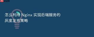 怎么利用 Nginx 实现后端服务的灰度发布策略