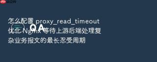怎么配置 proxy_read_timeout 优化 nginx 等待上游后端处理复杂业务报文的最长忍受周期