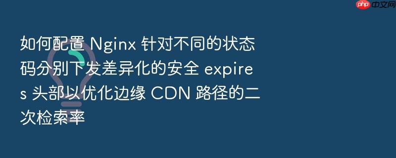 如何配置 nginx 针对不同的状态码分别下发差异化的安全 expires 头部以优化边缘 cdn 路径的二次检索率