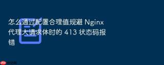 怎么通过配置合理值规避 Nginx 代理大请求体时的 413 状态码报错