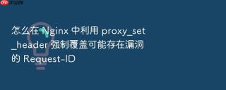 怎么在 Nginx 中利用 proxy_set_header 强制覆盖可能存在漏洞的 Request-ID