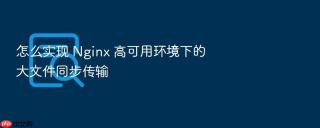 怎么实现 Nginx 高可用环境下的大文件同步传输