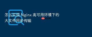 怎么实现 nginx 高可用环境下的大文件同步传输