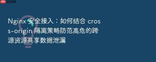 nginx 安全接入:如何结合 cross-origin 隔离策略防范高危的跨源资源共享数据泄漏
