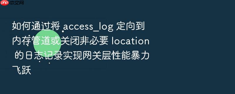 如何通过将 access_log 定向到内存管道或关闭非必要 location 的日志记录实现网关层性能暴力飞跃