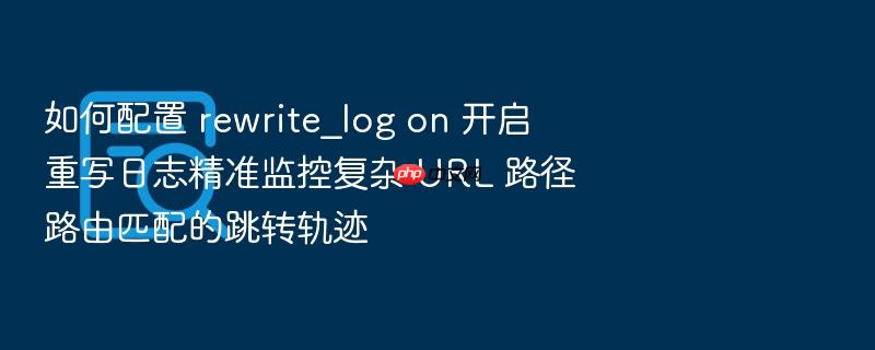 如何配置 rewrite_log on 开启重写日志精准监控复杂 url 路径路由匹配的跳转轨迹