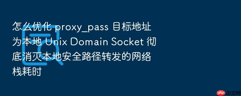 怎么优化 proxy_pass 目标地址为本地 unix domain socket 彻底消灭本地安全路径转发的网络栈耗时