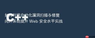 如何利用自动化漏洞扫描与修复闭环系统提升 web 安全水平实战