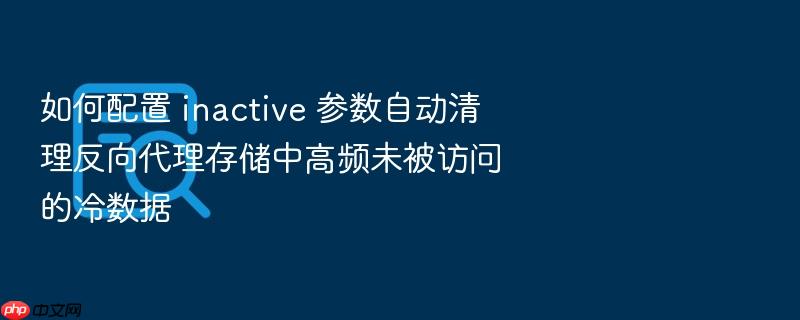 如何配置 inactive 参数自动清理反向代理存储中高频未被访问的冷数据