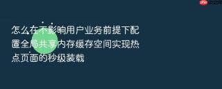 怎么在不影响用户业务前提下配置全局共享内存缓存空间实现热点页面的秒级装载