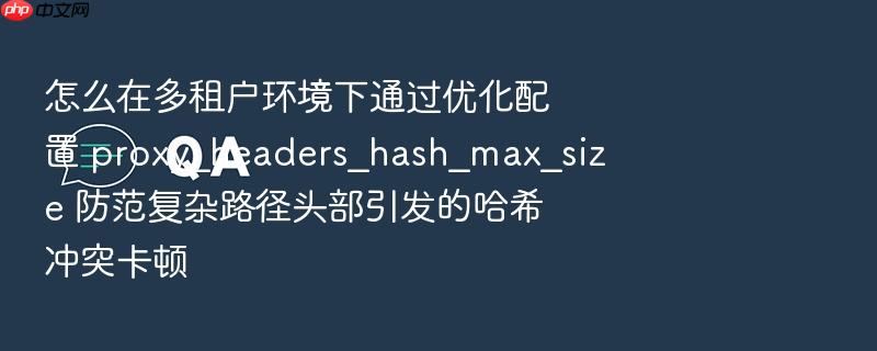怎么在多租户环境下通过优化配置 proxy_headers_hash_max_size 防范复杂路径头部引发的哈希冲突卡顿