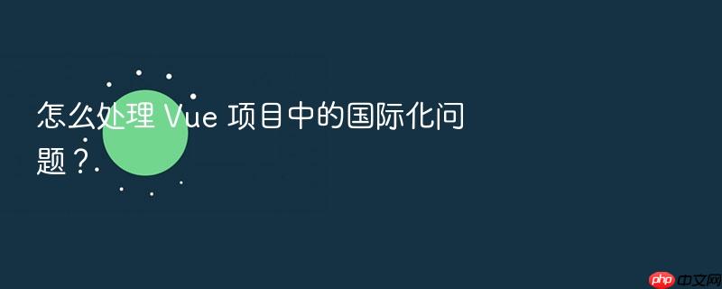 怎么处理 vue 项目中的国际化问题?