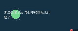 怎么处理 vue 项目中的国际化问题?