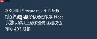 怎么利用 $request_uri 匹配规则在反向代理阶段动态改写 host 头部以解决上游安全路径越权访问的 403 瓶颈