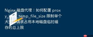 nginx 磁盘代理：如何配置 proxy_max_temp_file_size 限制单个大文件请求占用本地磁盘临时缓存的总上限