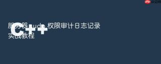 服务器 sudo 权限审计日志记录实战教程