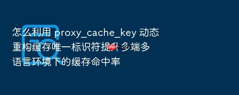 怎么利用 proxy_cache_key 动态重构缓存唯一标识符提升多端多语言环境下的缓存命中率