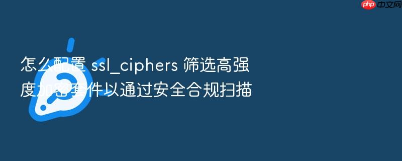 怎么配置 ssl_ciphers 筛选高强度加密套件以通过安全合规扫描