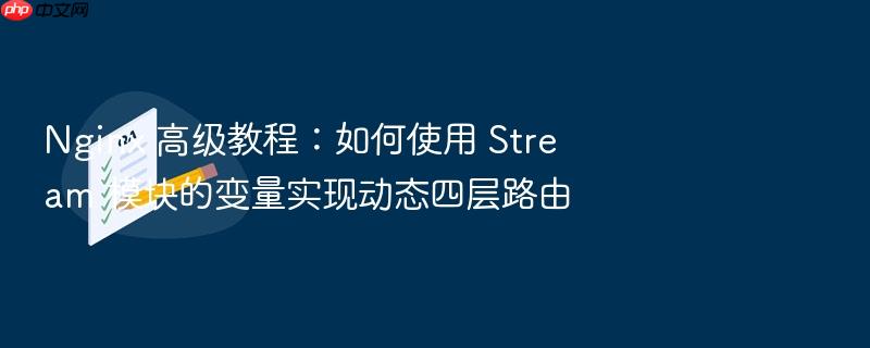 nginx 高级教程:如何使用 stream 模块的变量实现动态四层路由