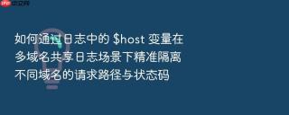 如何通过日志中的 $host 变量在多域名共享日志场景下精准隔离不同域名的请求路径与状态码