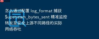怎么通过配置 log_format 捕获 $upstream_bytes_sent 精准监控转发至安全上游不同路径的实际网络吞吐