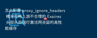 怎么配置 proxy_ignore_headers 精准忽略上游不合理的 Expires 头部从而强行激活网关层的高性能缓存