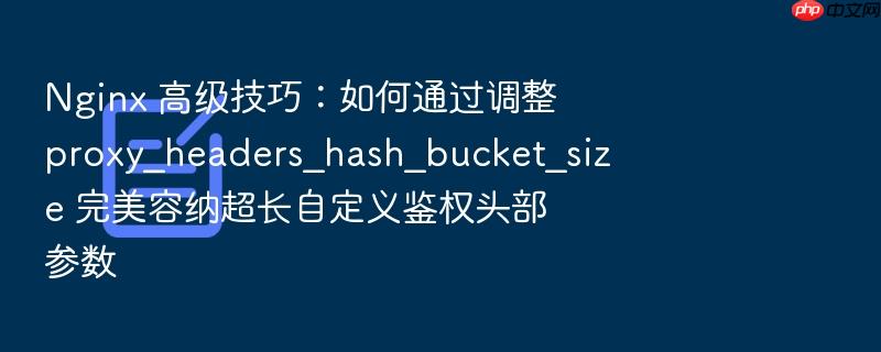 nginx 高级技巧:如何通过调整 proxy_headers_hash_bucket_size 完美容纳超长自定义鉴权头部参数