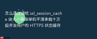 怎么通过调优 ssl_session_cache 块大小确保单机平滑承载十万级并发用户的 https 状态缓存