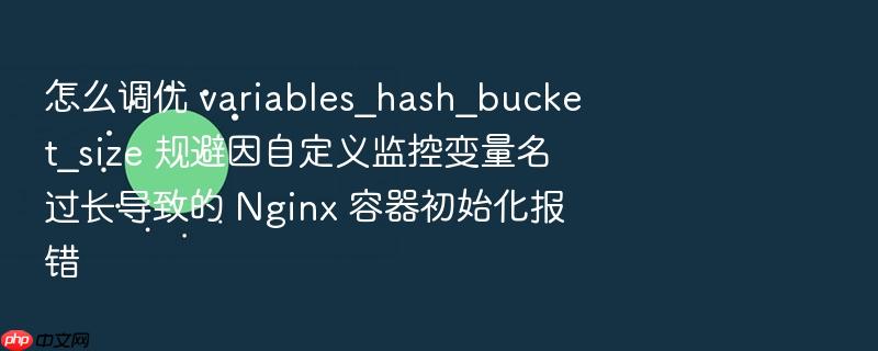 怎么调优 variables_hash_bucket_size 规避因自定义监控变量名过长导致的 nginx 容器初始化报错