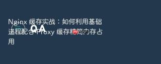Nginx 缓存实战：如何利用基础进程配合 Proxy 缓存精简内存占用