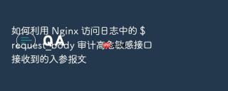 如何利用 Nginx 访问日志中的 $request_body 审计高危敏感接口接收到的入参报文