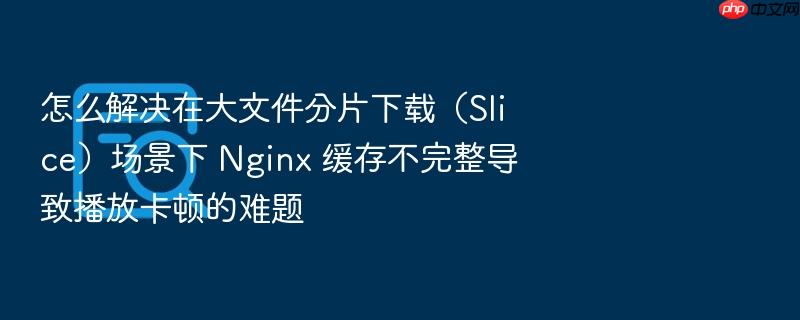 怎么解决在大文件分片下载（slice）场景下 nginx 缓存不完整导致播放卡顿的难题