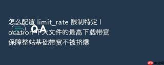 怎么配置 limit_rate 限制特定 location 下大文件的最高下载带宽保障整站基础带宽不被挤爆