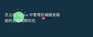 怎么在 Nginx 中管理后端服务器组的生命周期状态
