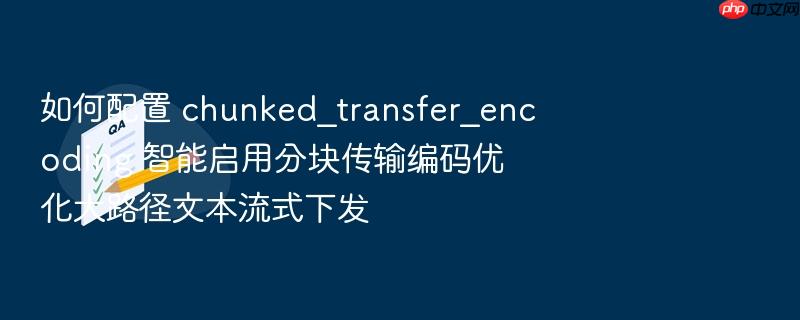 如何配置 chunked_transfer_encoding 智能启用分块传输编码优化大路径文本流式下发