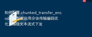 如何配置 chunked_transfer_encoding 智能启用分块传输编码优化大路径文本流式下发